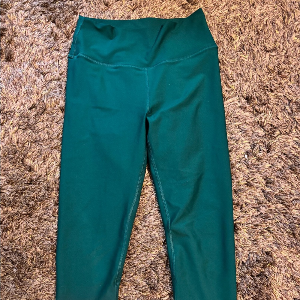 High-Waist Teal Compression Leggings for Women